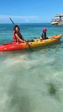 Free kayaking at the resort