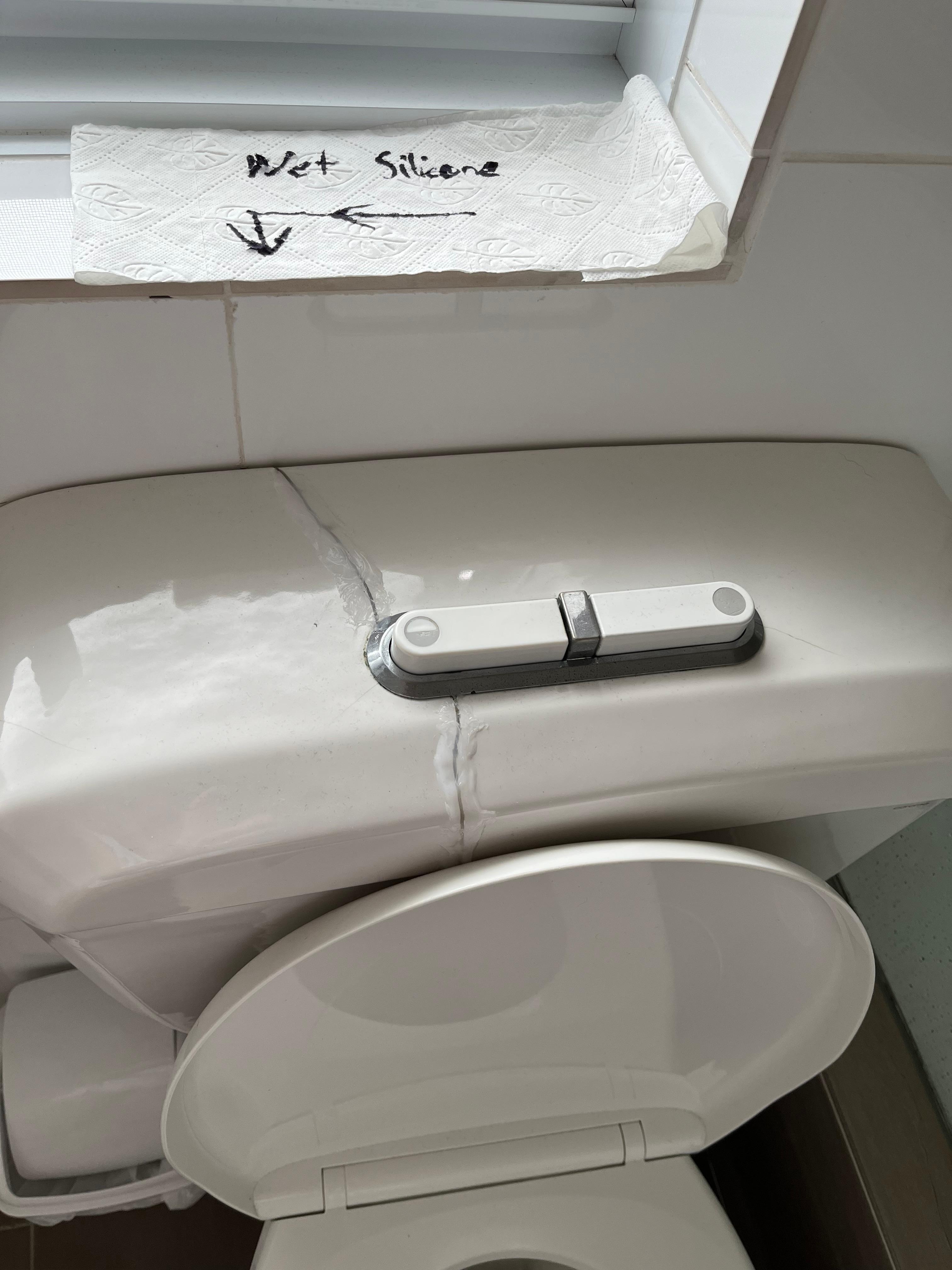 Broken and “fixed” with silicone 🥴