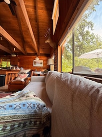 Relaxing in the living room
