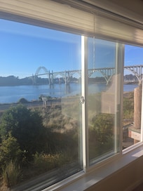 View from window. Walk or drive to beach along road right here.