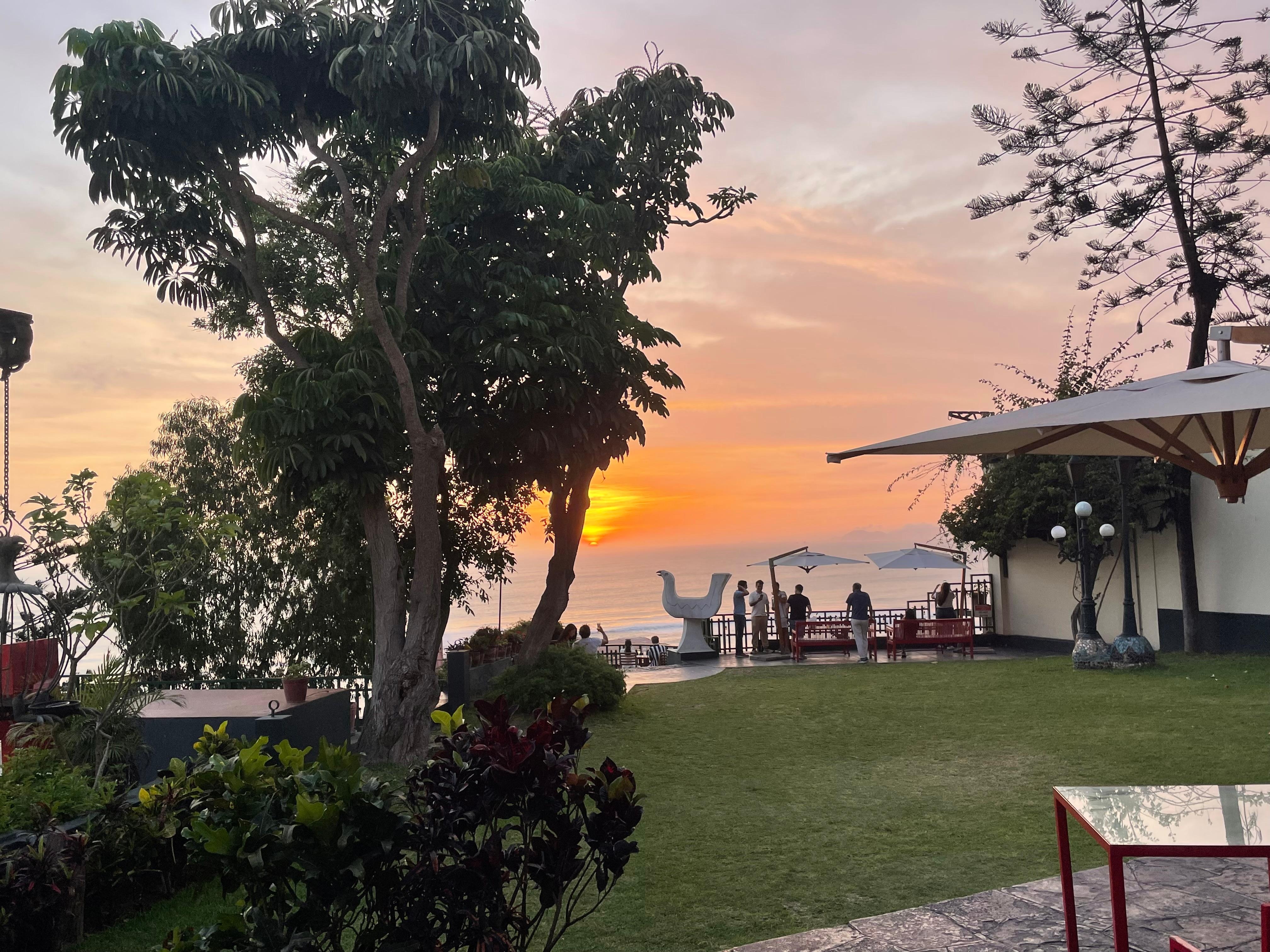 Sunset in mid- March 