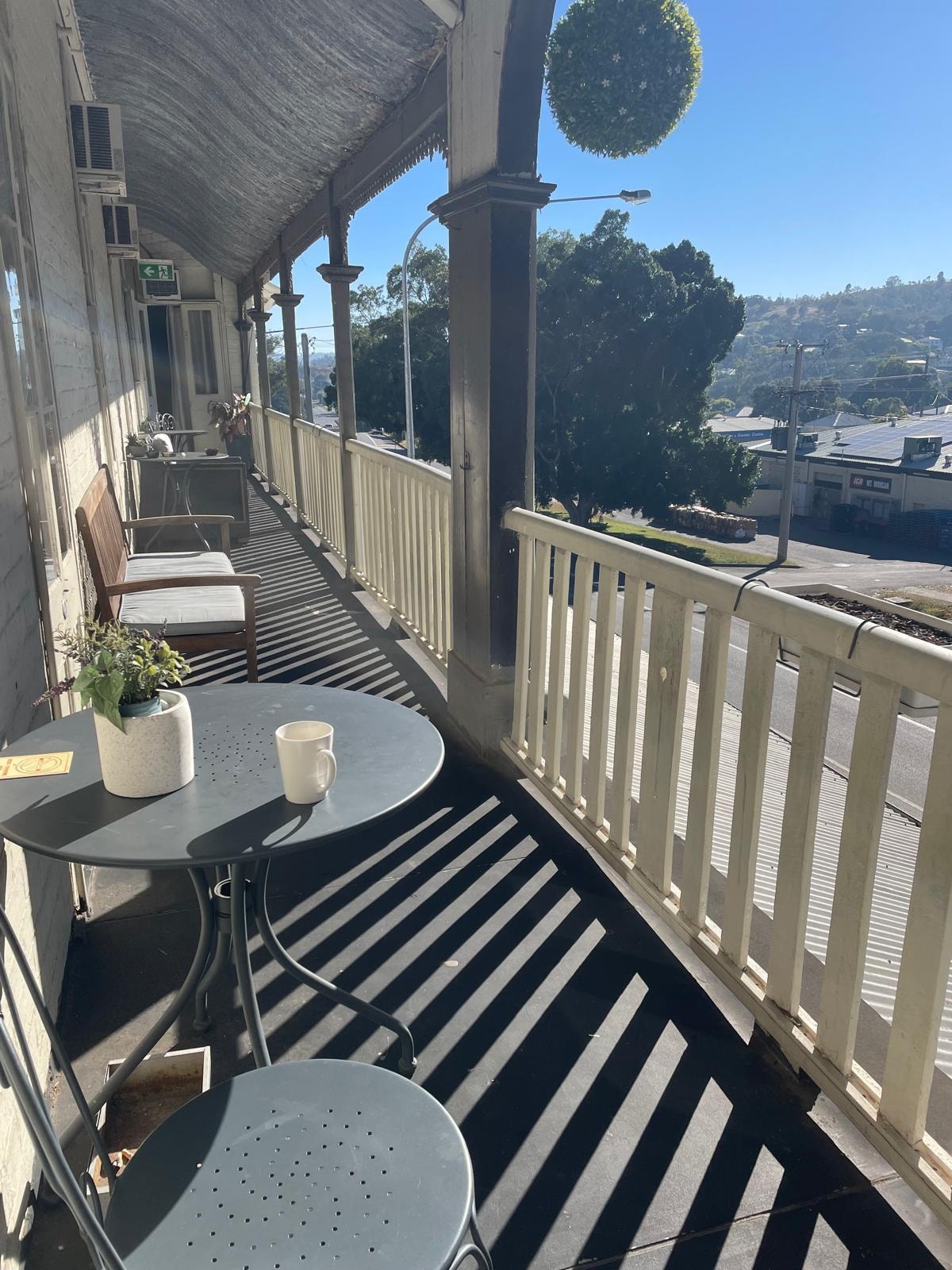 Breakfast on bedroom balcony