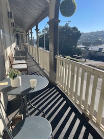 Breakfast on bedroom balcony