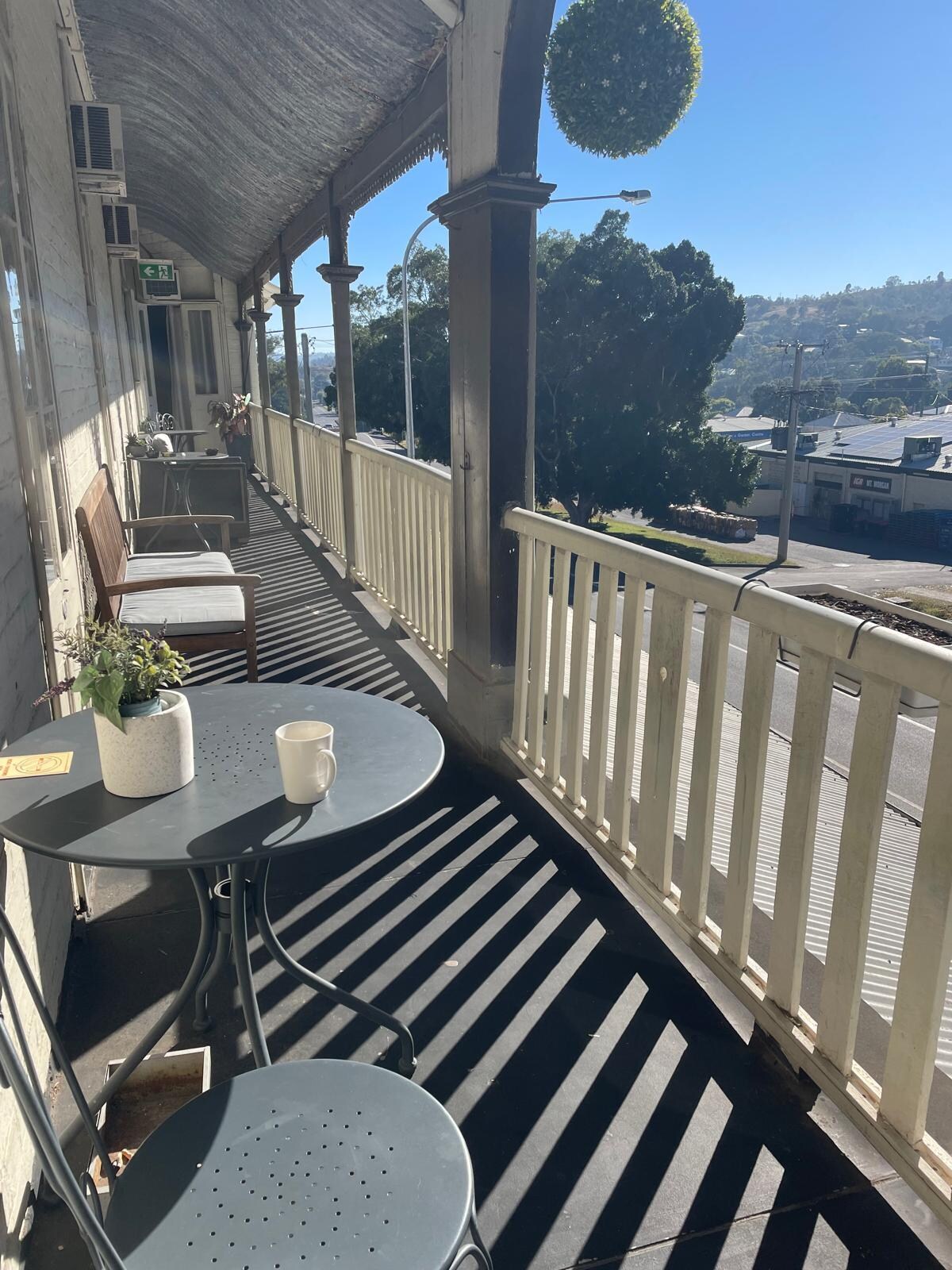 Breakfast on bedroom balcony