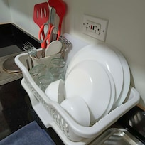 These are the only dishes in the property. Good only for 2 persons.