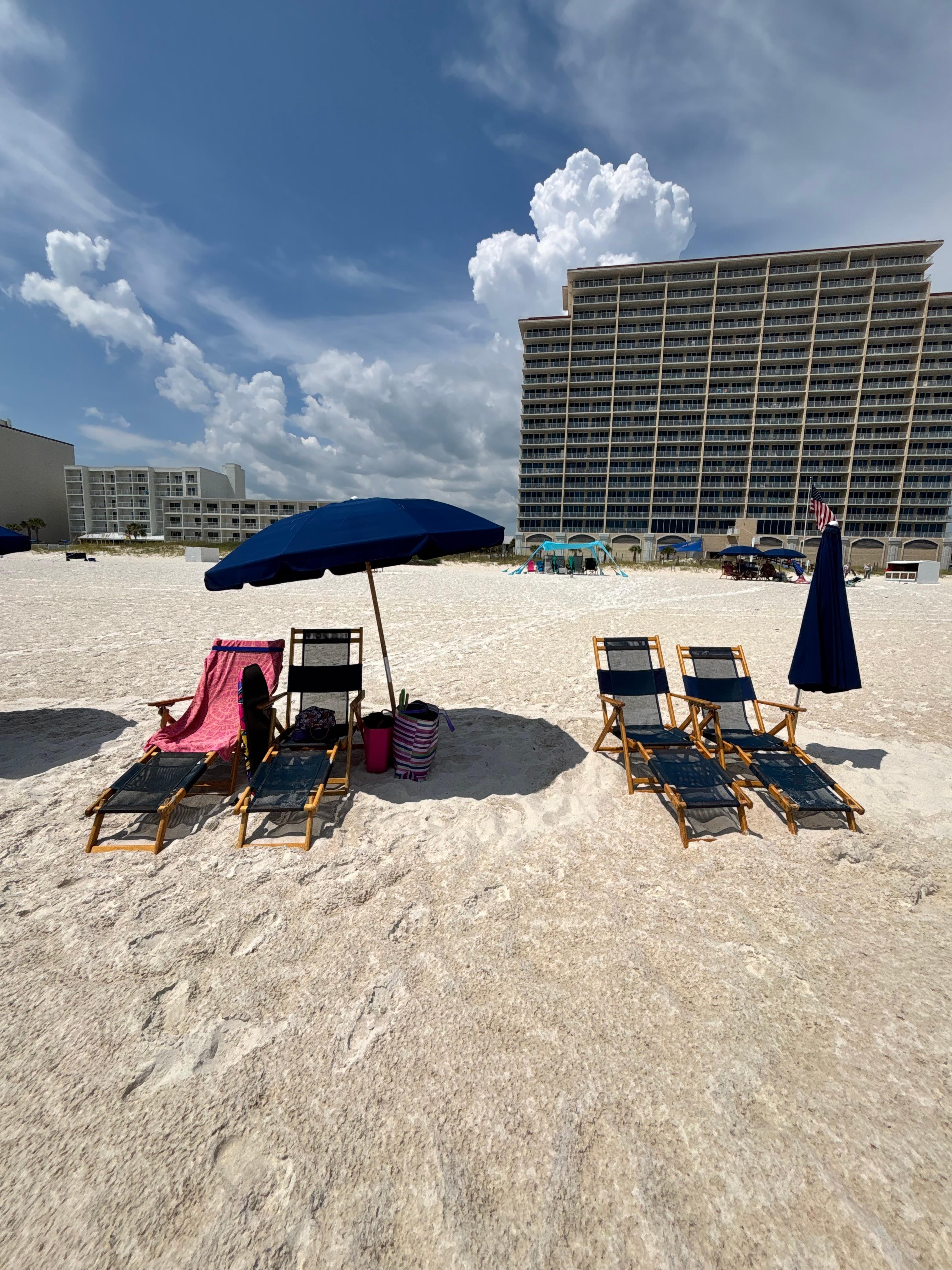 Nice, clean beaches and an umbrella and chair service 