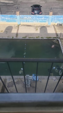 Not the nice blue pool from website.