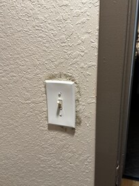 Mold around light switches.