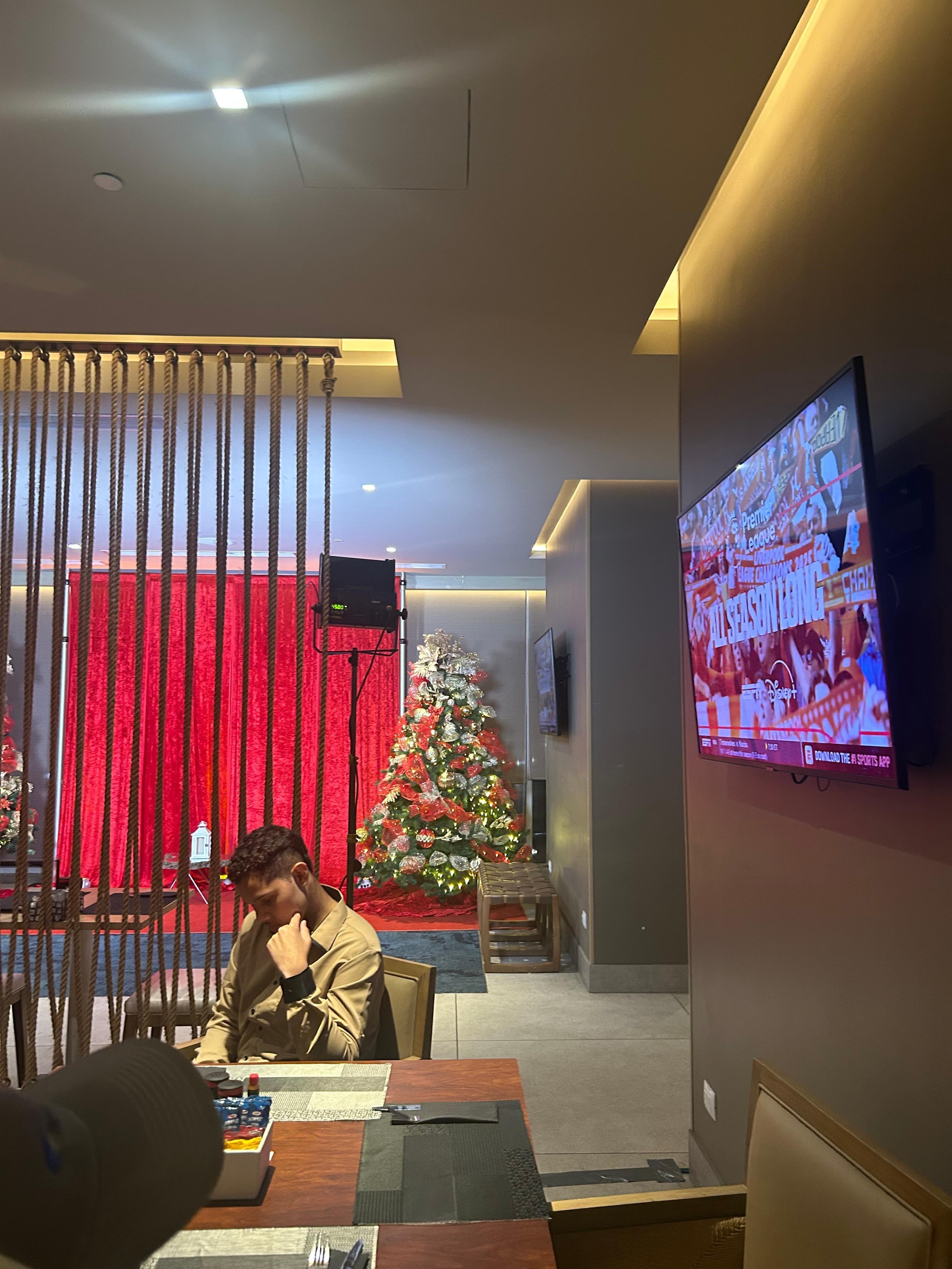 Christmas decor in Lobby