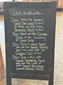 Helpful sign in the lobby upon arrival