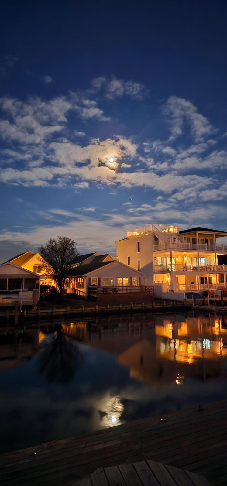 Wolf moon right out the glass door.  