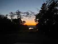 Back porch at sunset