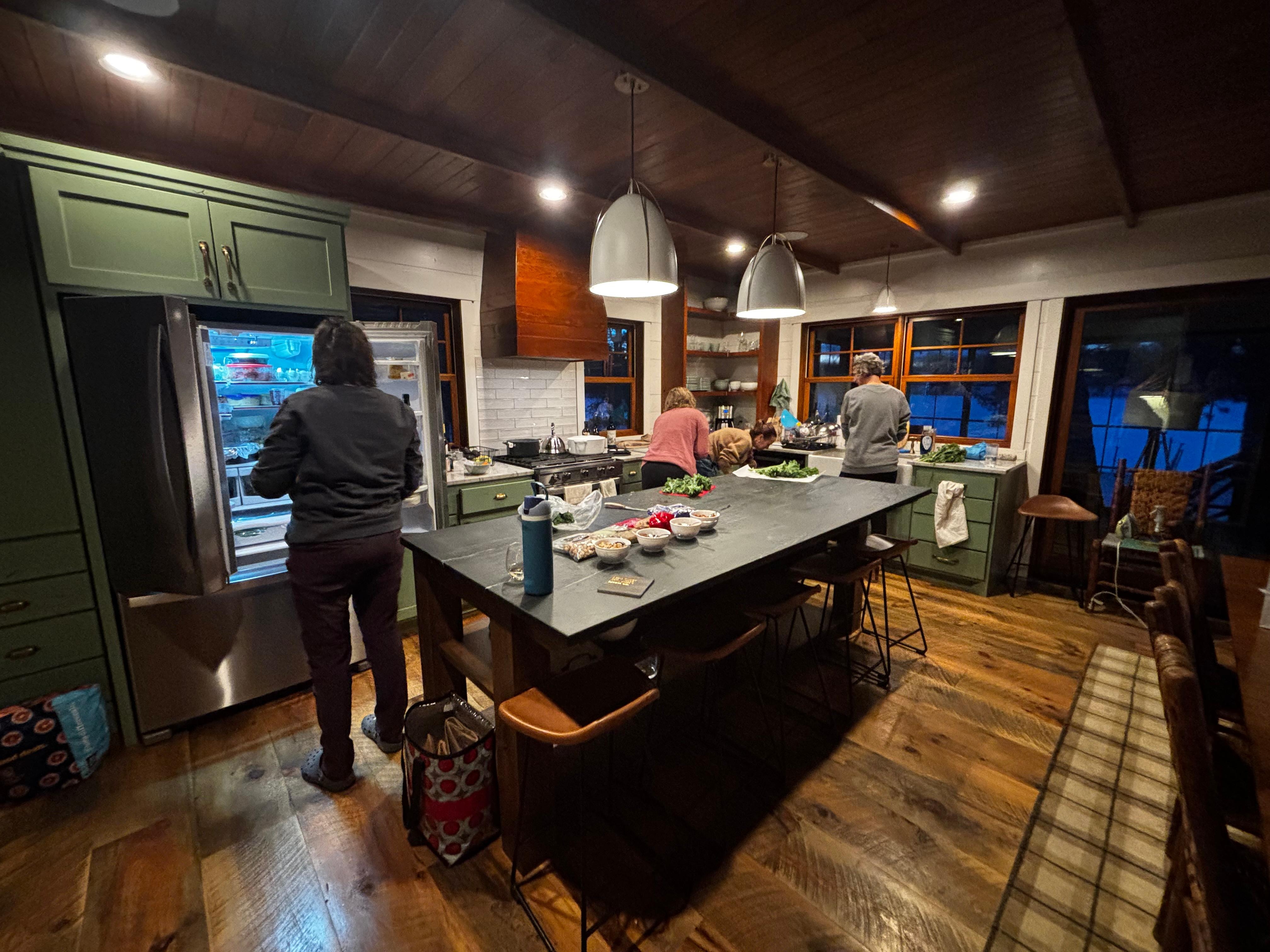 Our ladies retreat was spent cooking together and the kitchen had everything we needed and plenty of space to work together.  