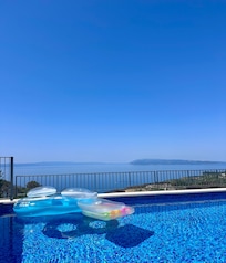 Fantastic views out to sea from the pool.