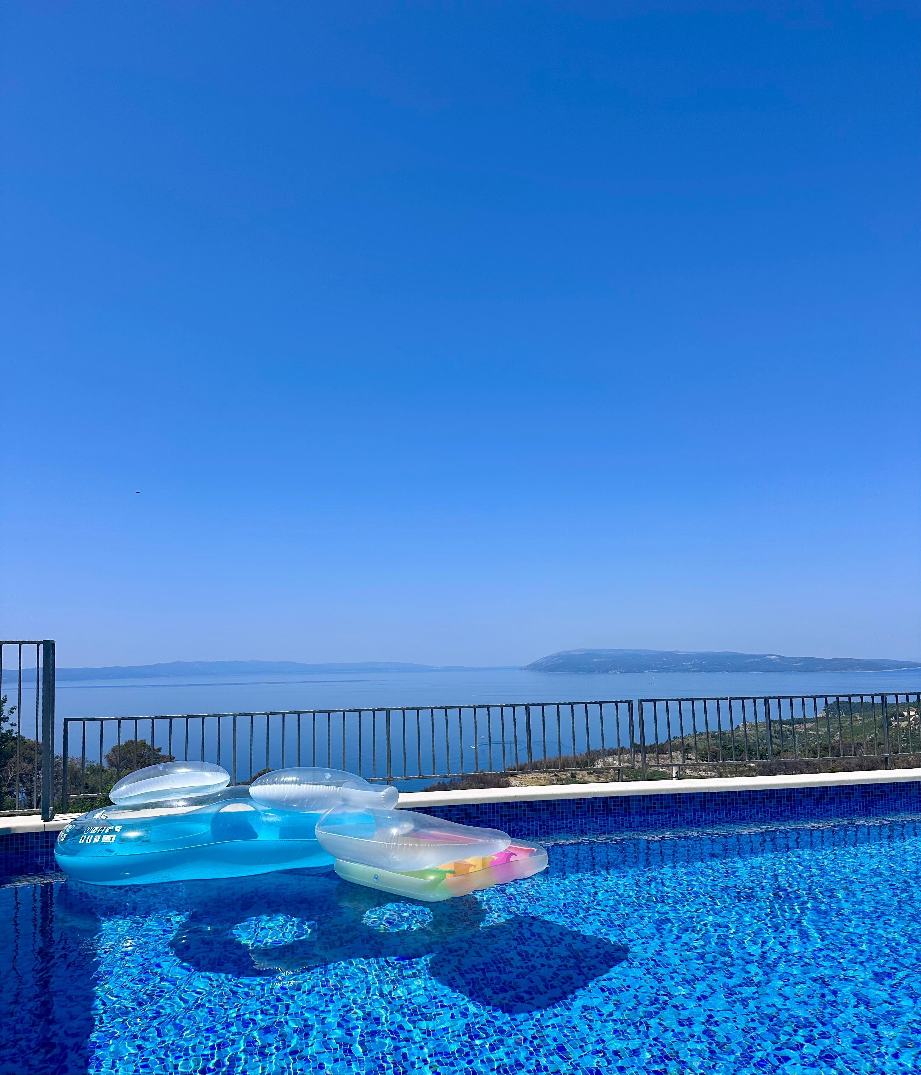 Fantastic views out to sea from the pool.