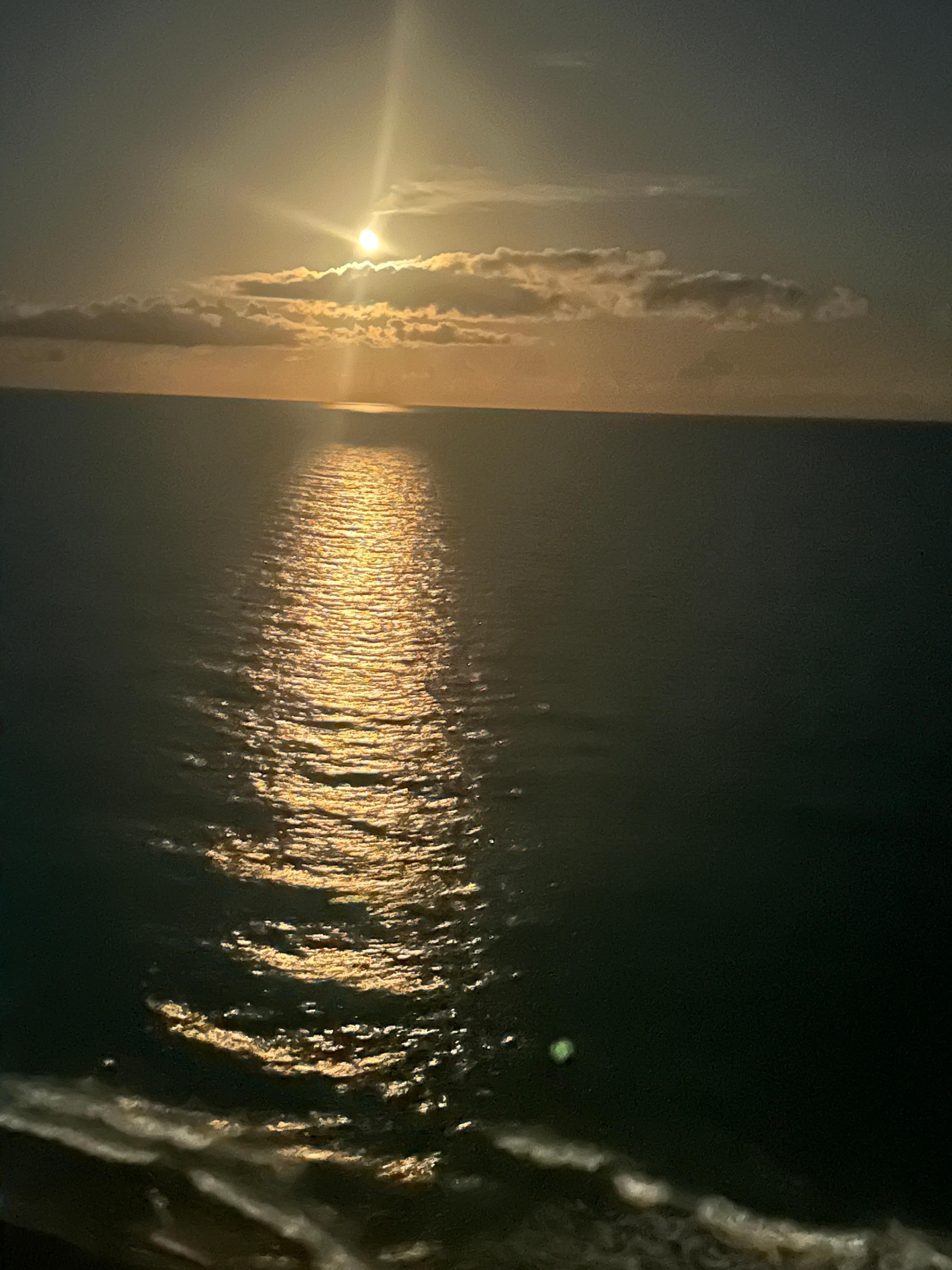 Beautiful full moon from master bedroom.