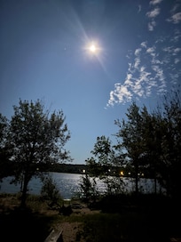 Full moon over the bay.