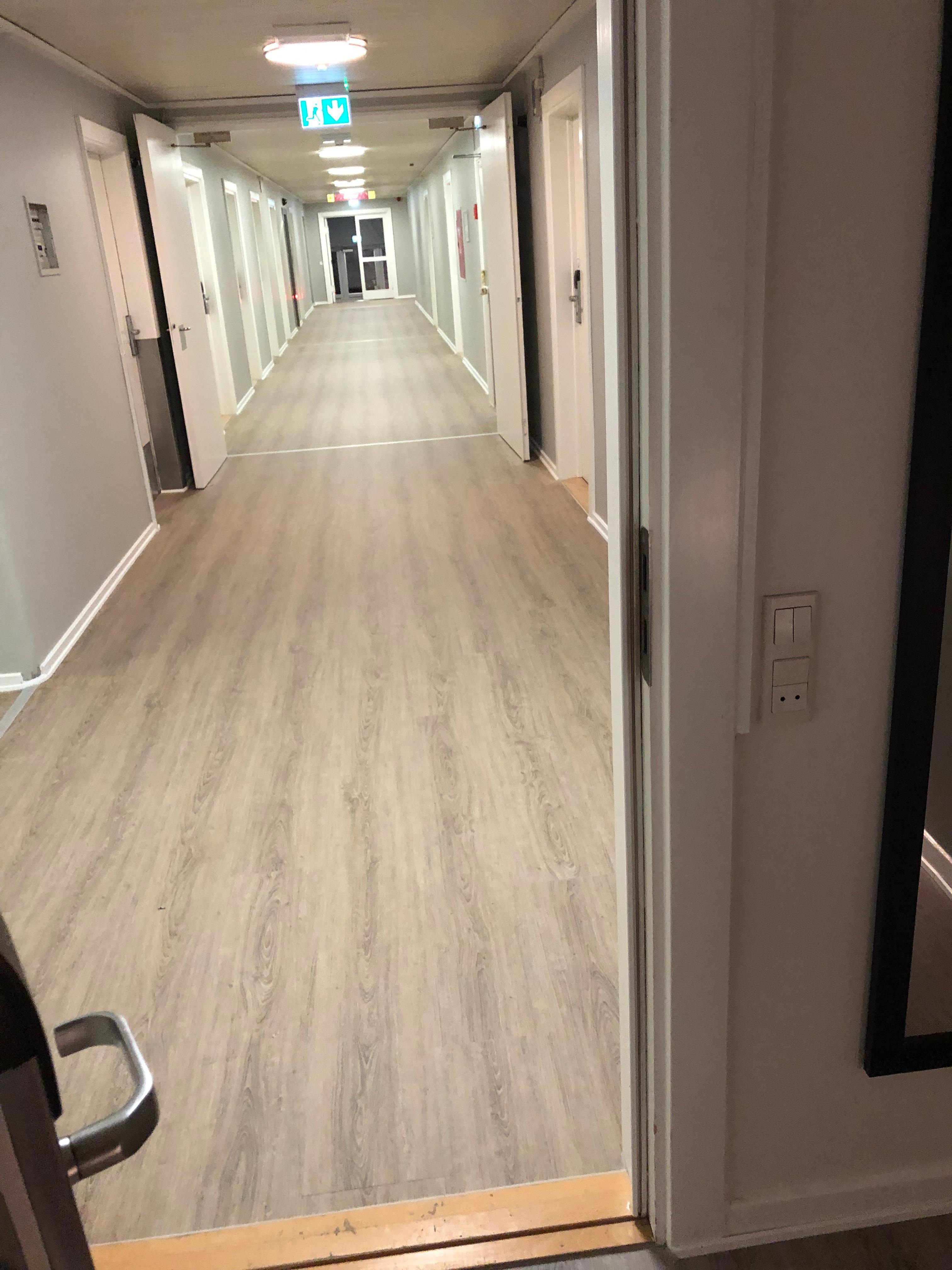 View from bedroom door. You get to hear every sound. 