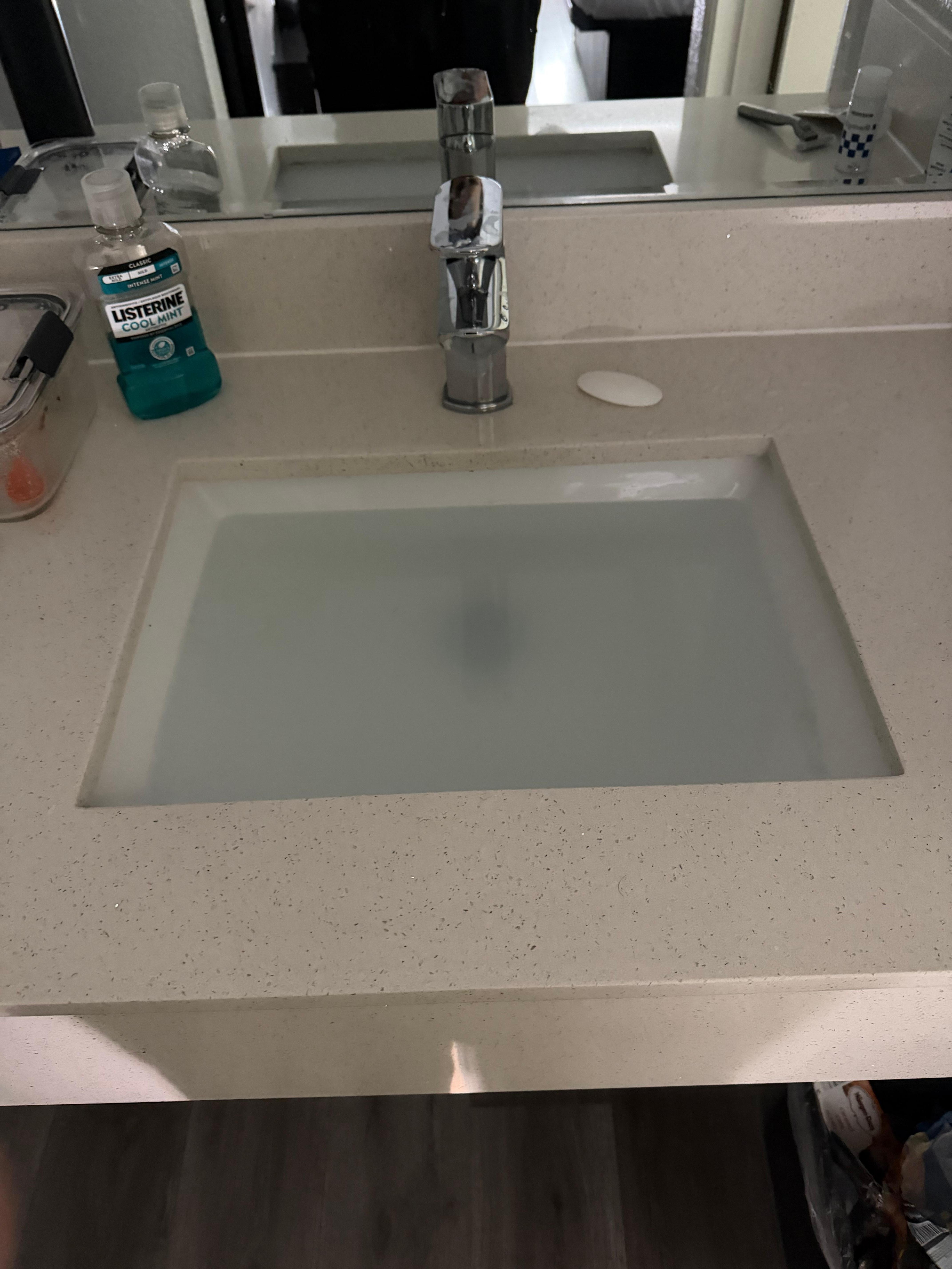 Clogged sink