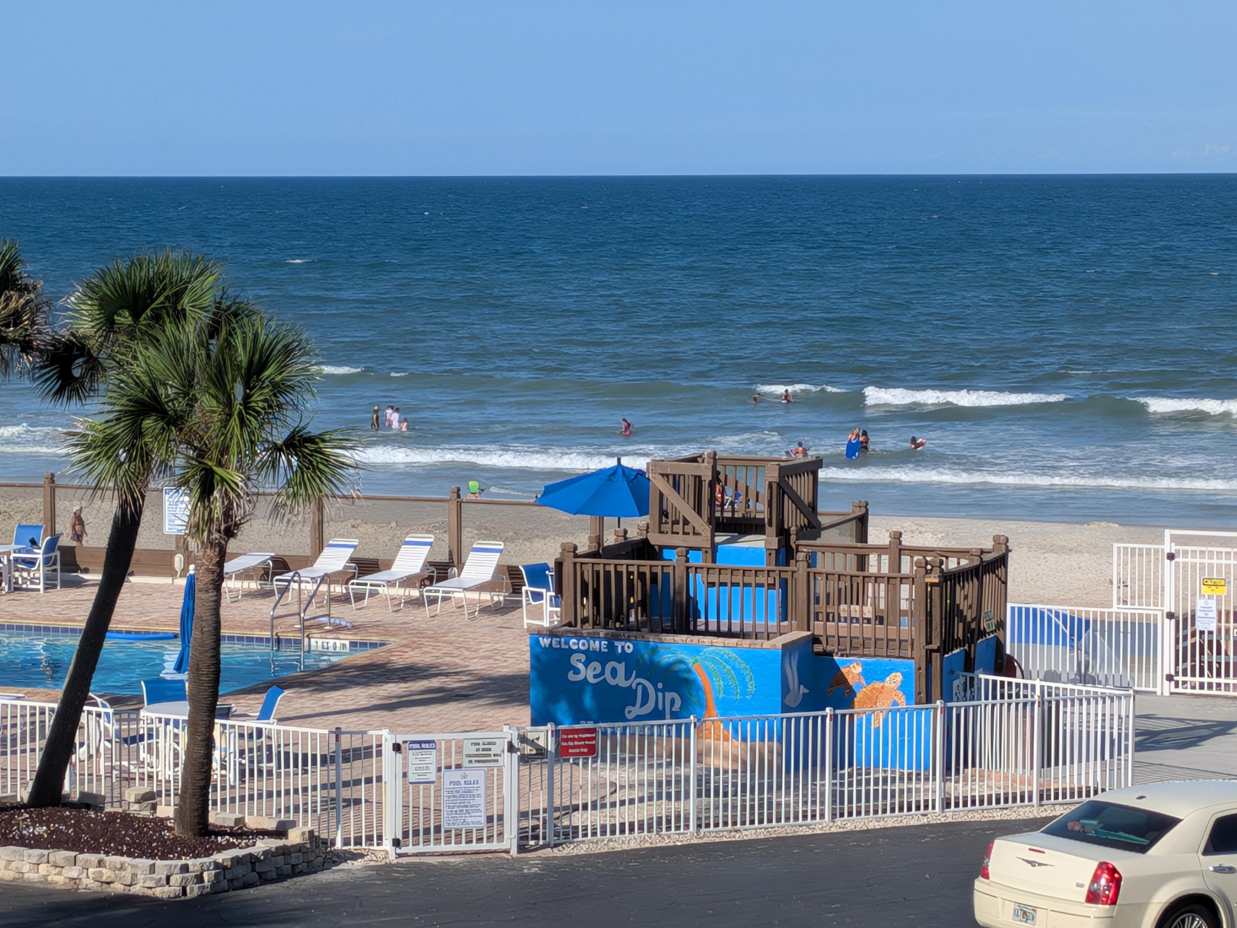 A view of the pool from our room. And then you can write how many characters do I get some reason