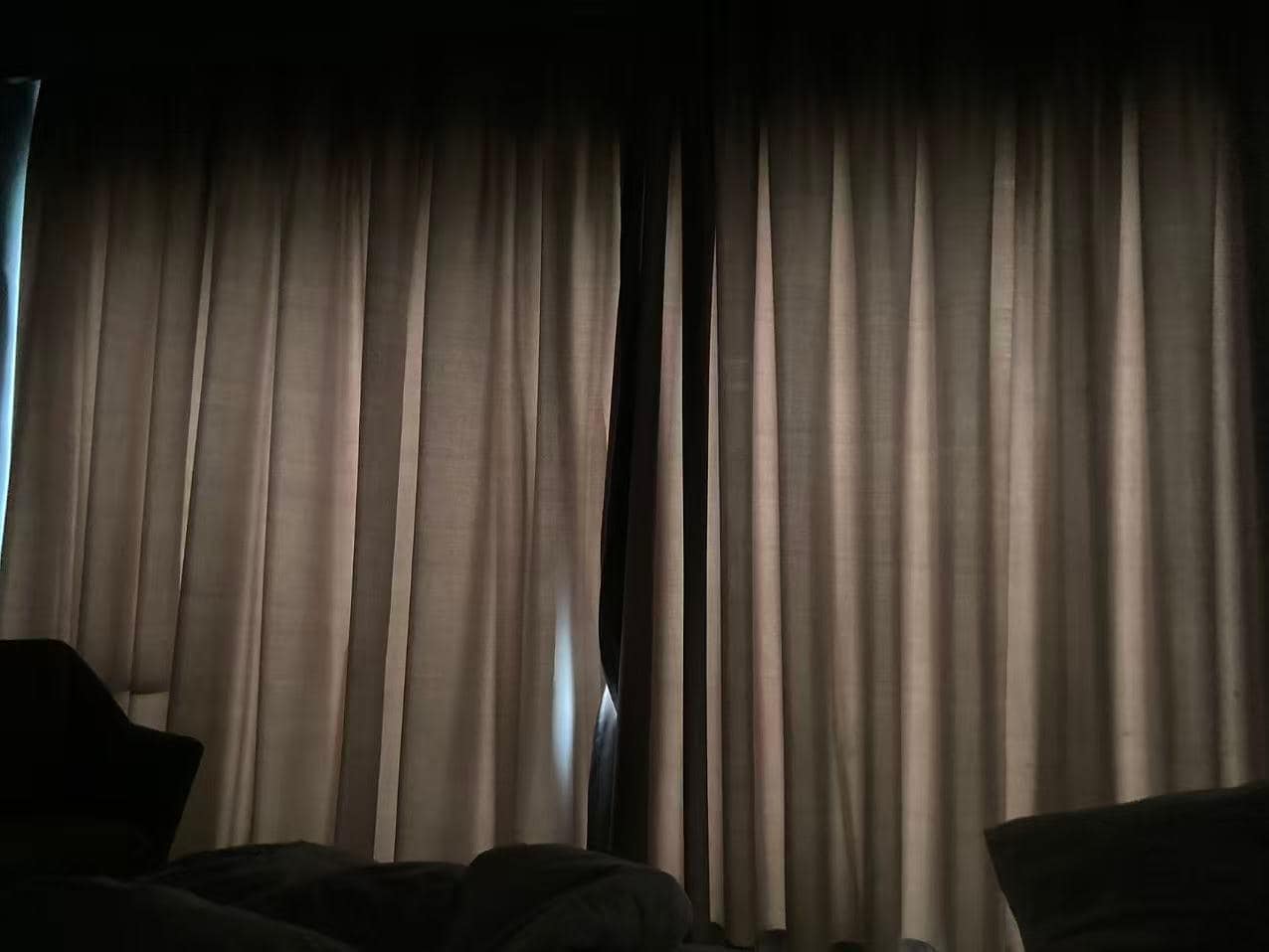 The curtains weren’t fully blackout