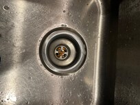 Popcorn kernels in sink