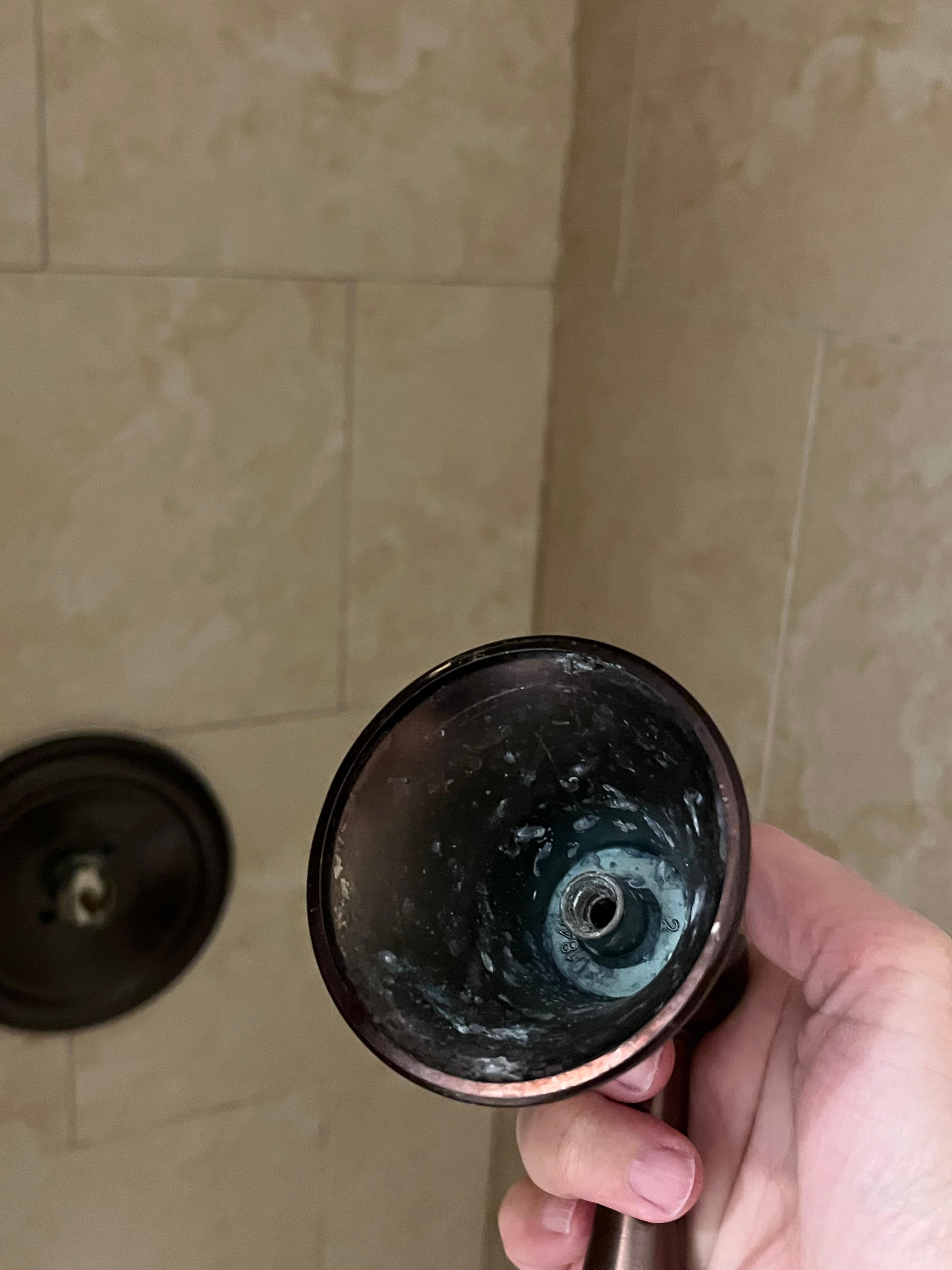 The shower handle snapped right off