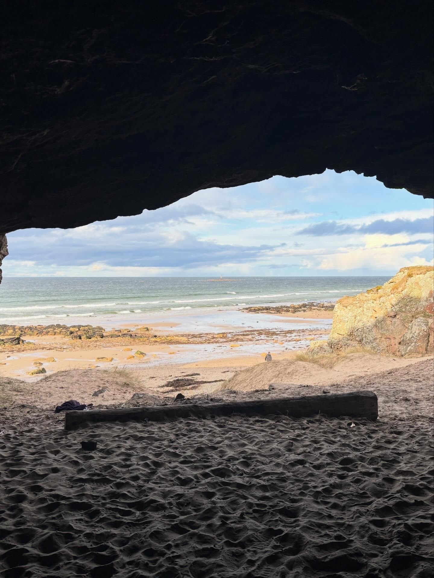 Cave for exploring just over the dunes