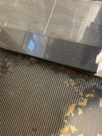 Nasty decaying carpeting.