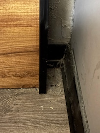 One example of how dust was in every corner of the floor. Seems like never been vacuumed or cleaned.