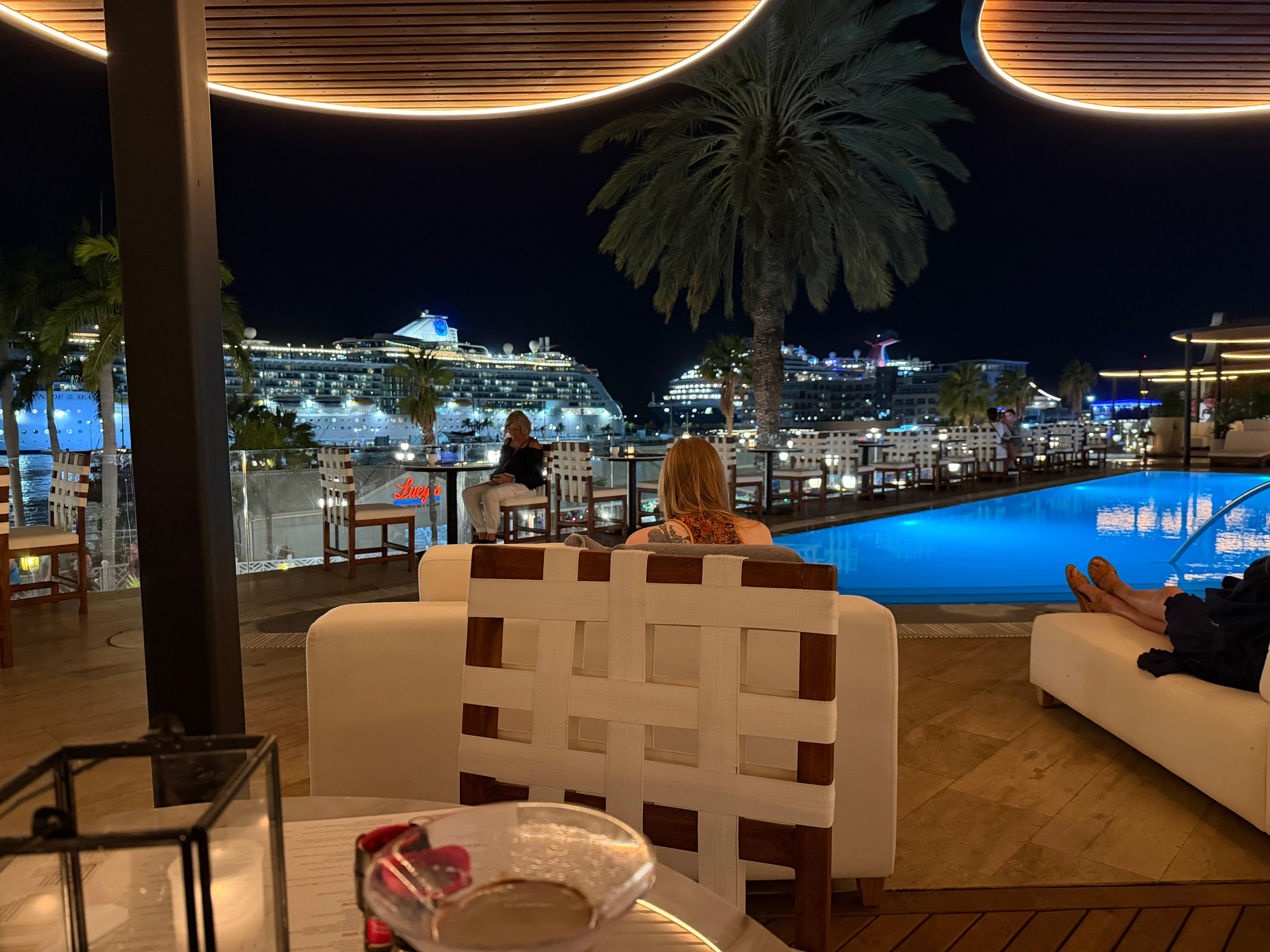 Marina/Adults-only pool/dining.