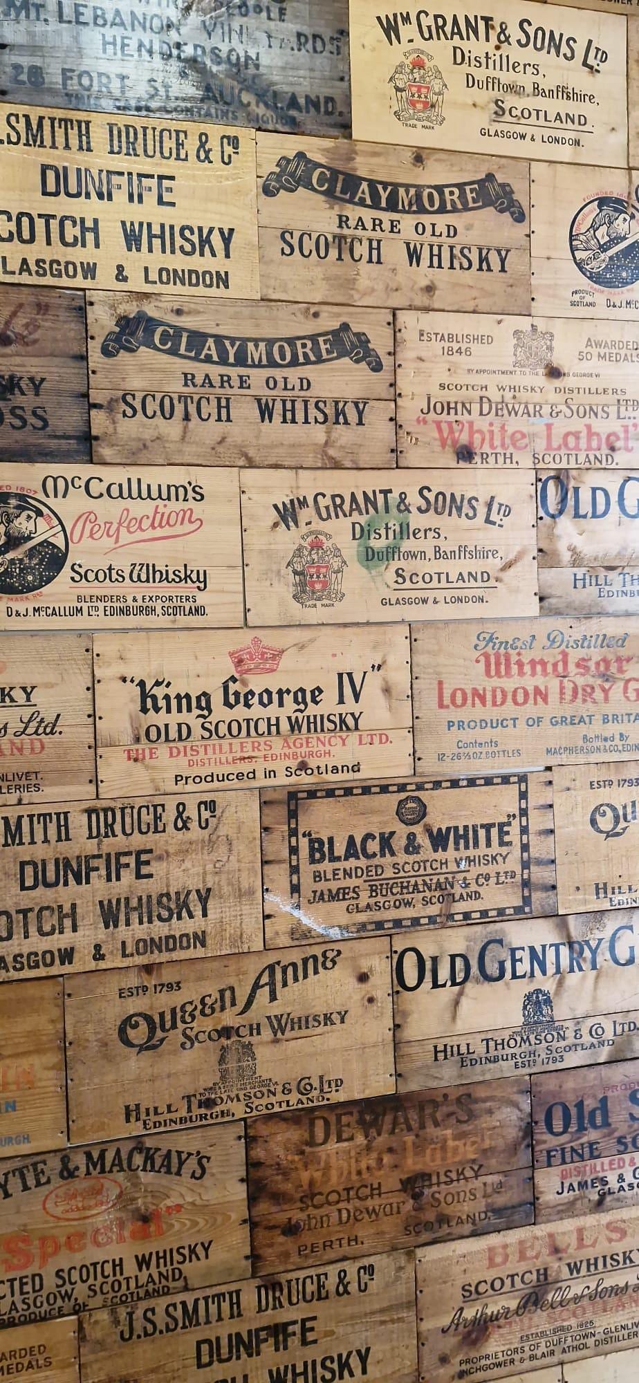 Interesting bar decor. 