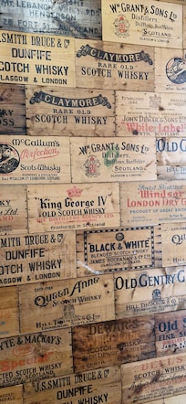 Interesting bar decor.