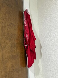 Mens underwear left in the bathroom.