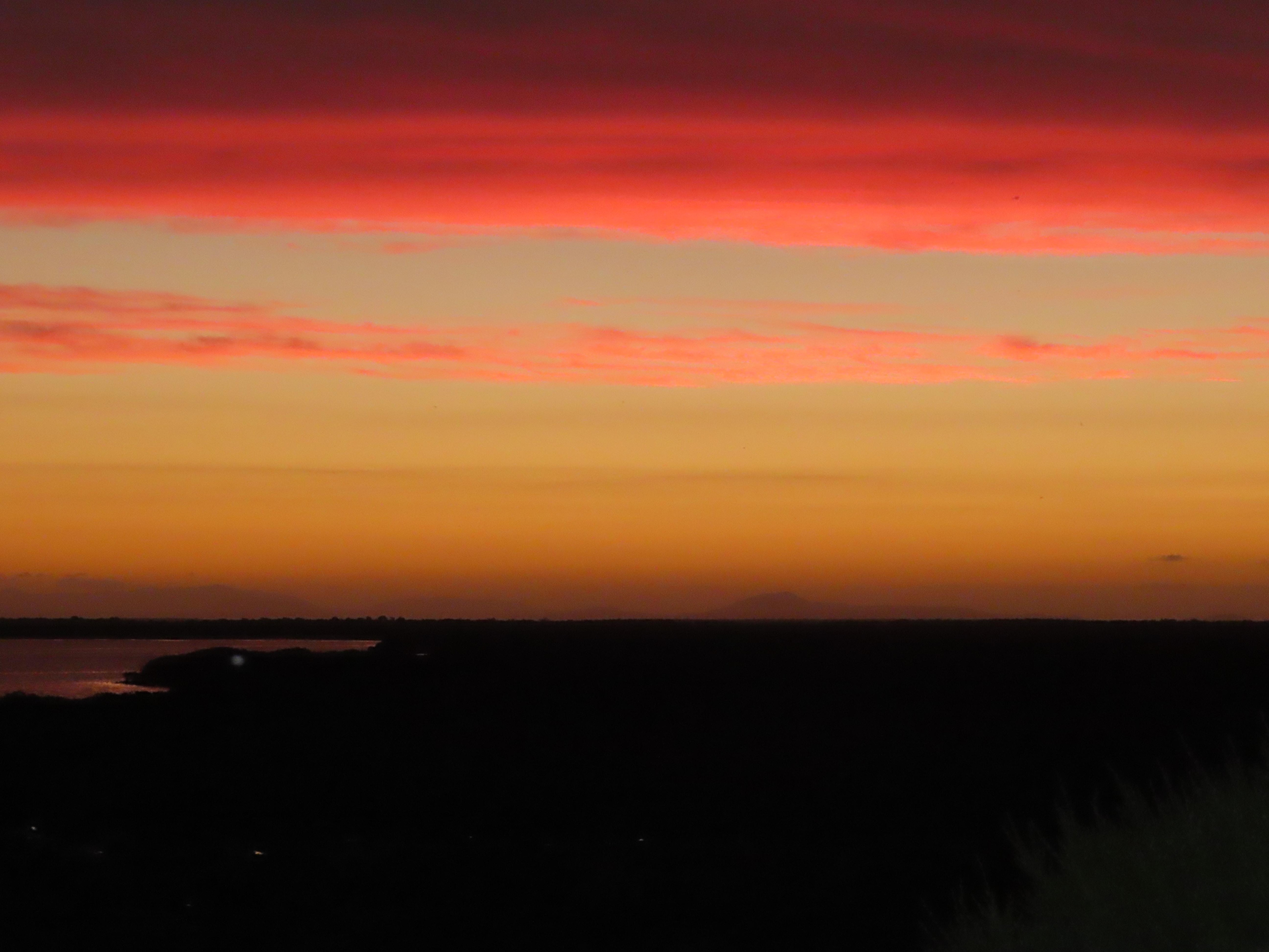 Sunset view from the back deck