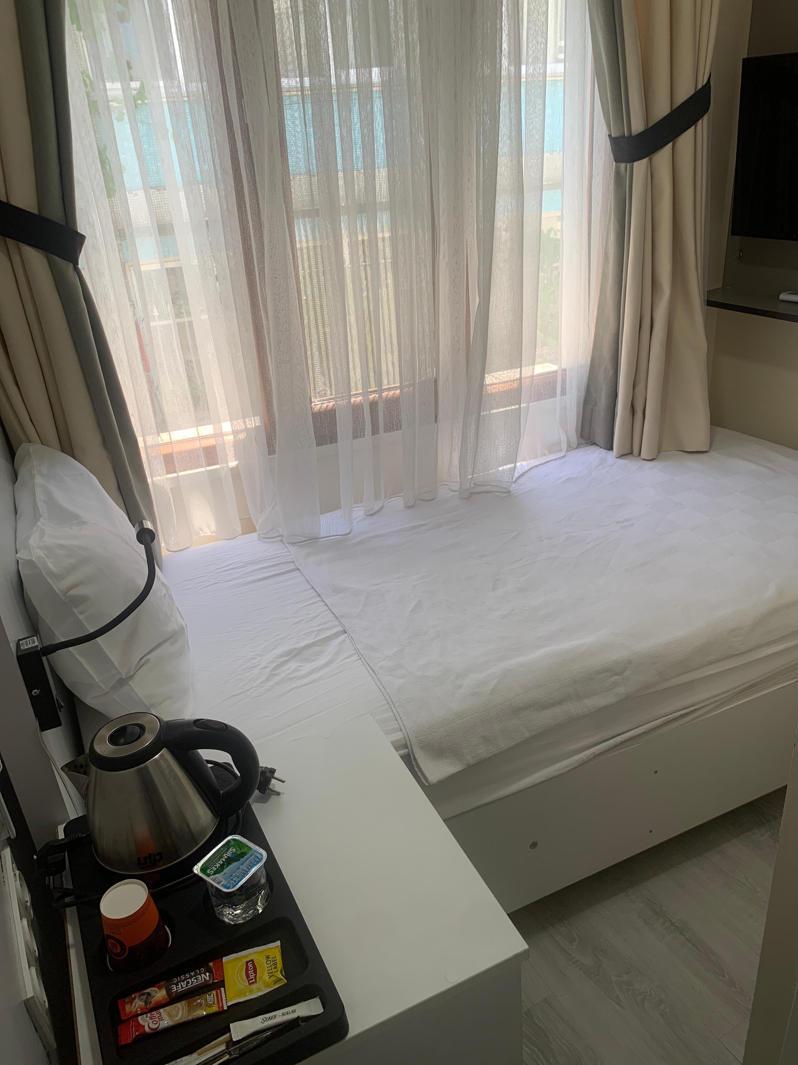 Lucky Hotel Istanbul bed linens are clean and comfortable