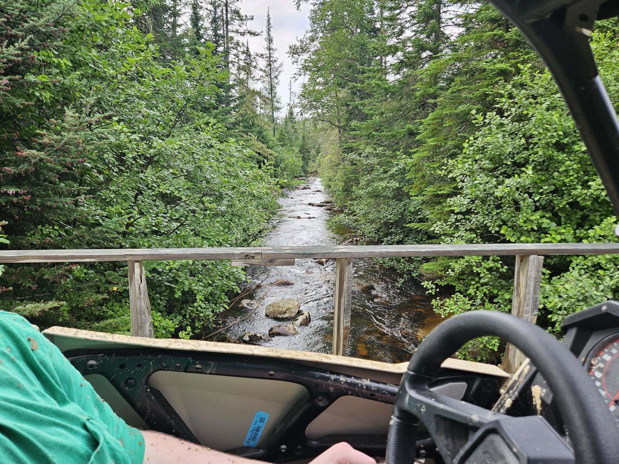 ATV trail in New Hampshire going over bridge 