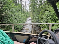 ATV trail in New Hampshire going over bridge