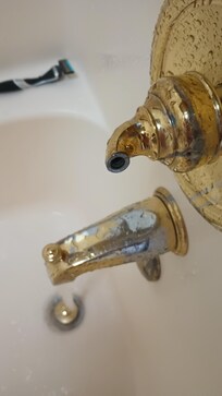Broken Shower Fixture says luxury