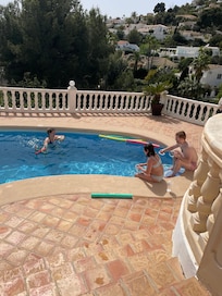 The pool was a bit chilly, but our younger folk were in every day!