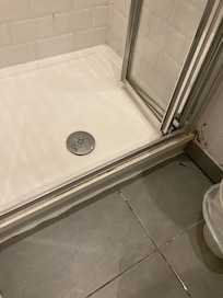 Mould around the toilet fittings