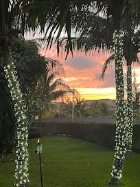 The grounds at sunset