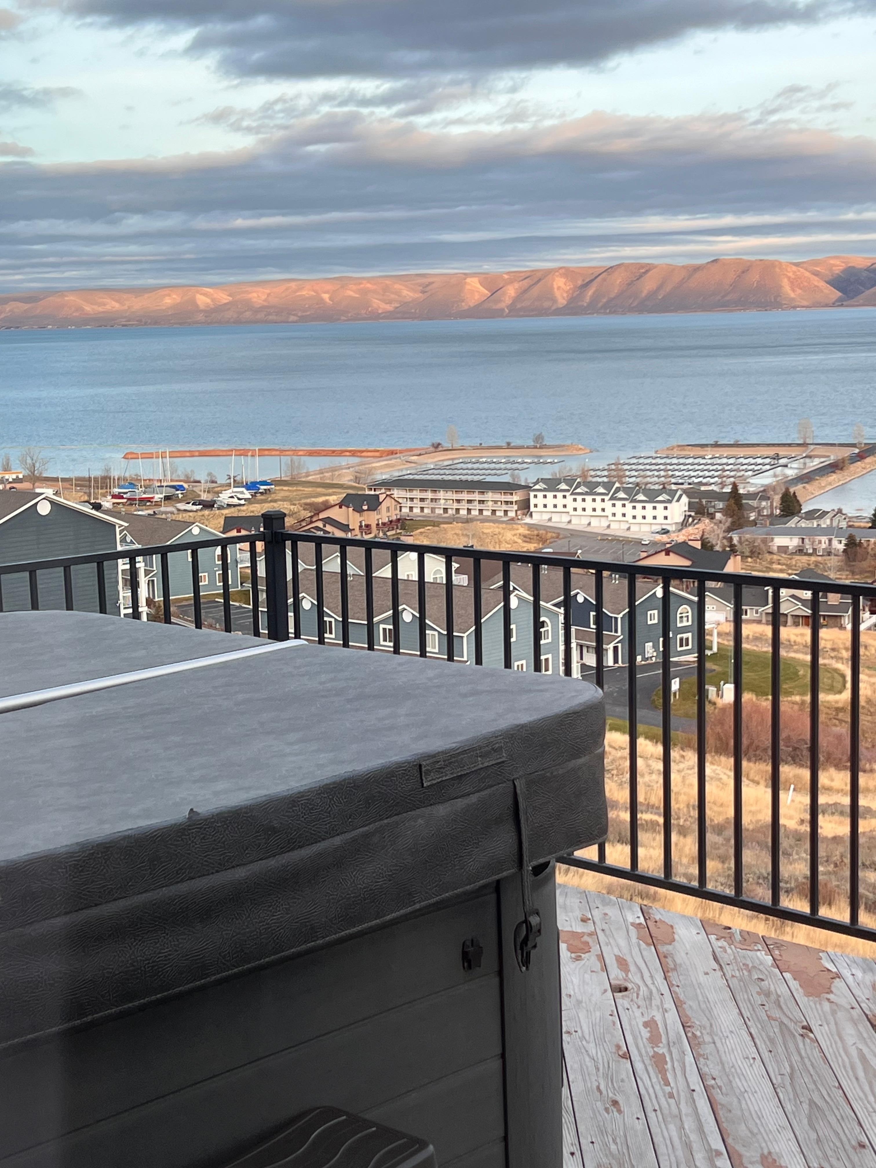 Views all day and night, even from the hot tub.