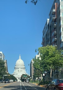 View from hotel street entrance