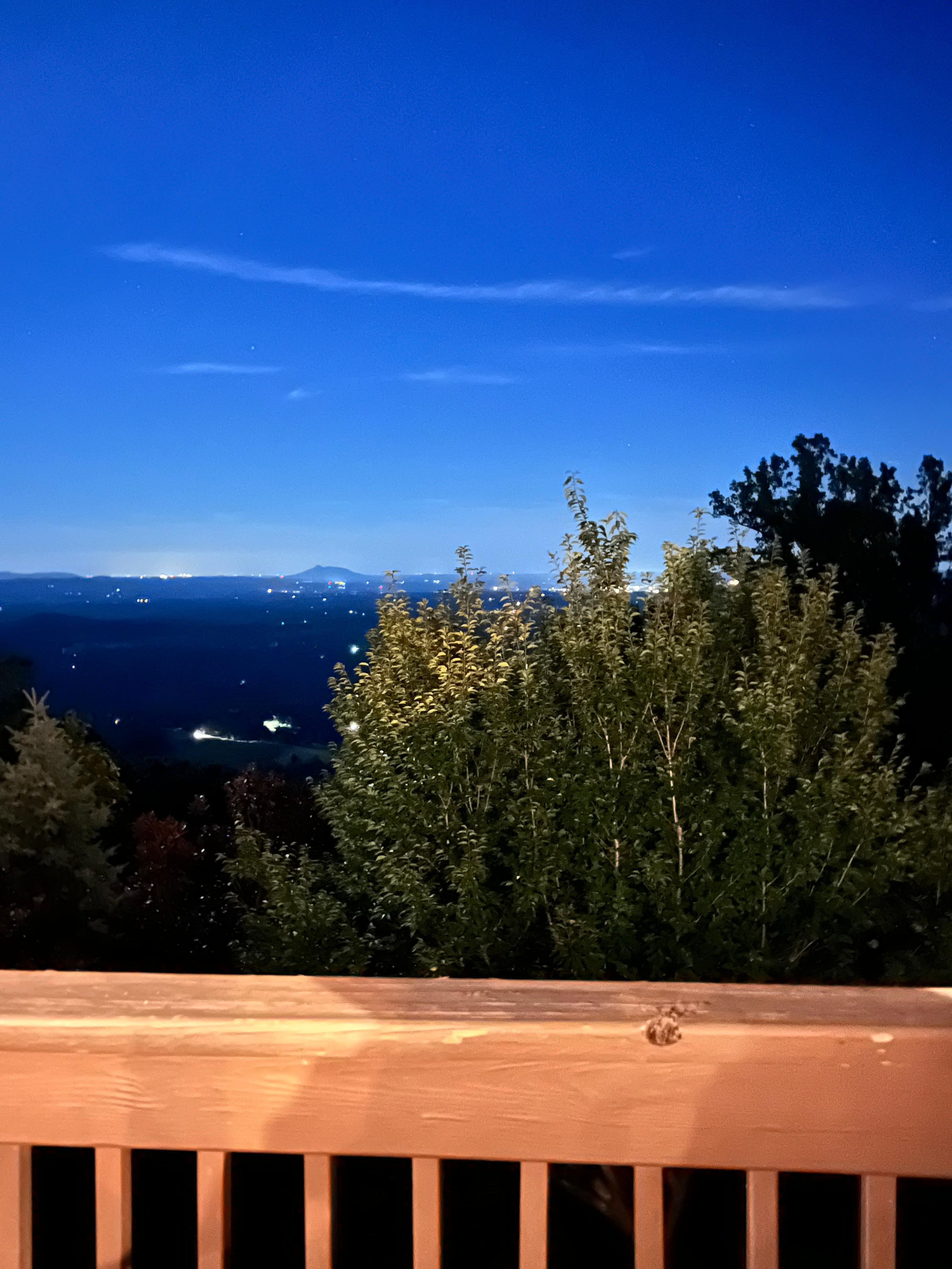 Evening view from the porch 