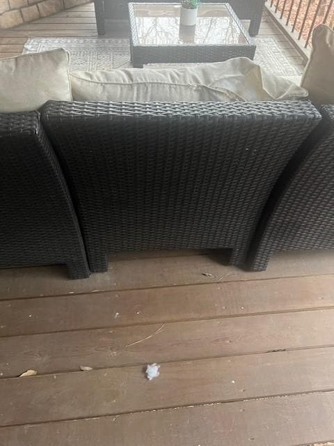 outdoor patio furniture has stuffing coming out of cushions