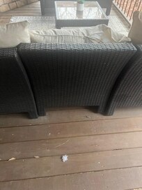 outdoor patio furniture has stuffing coming out of cushions