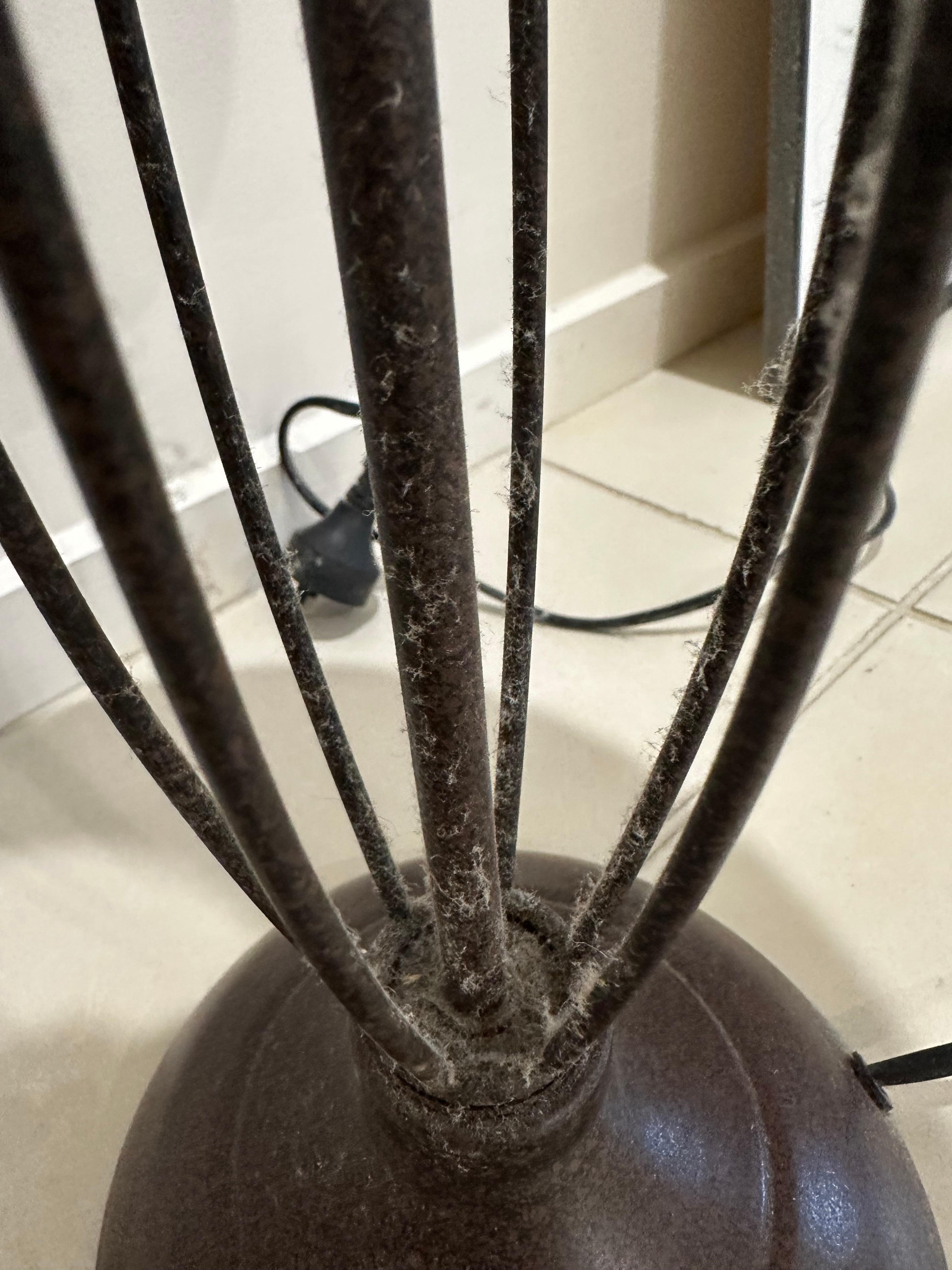 Bedside lamps covered in thick dust