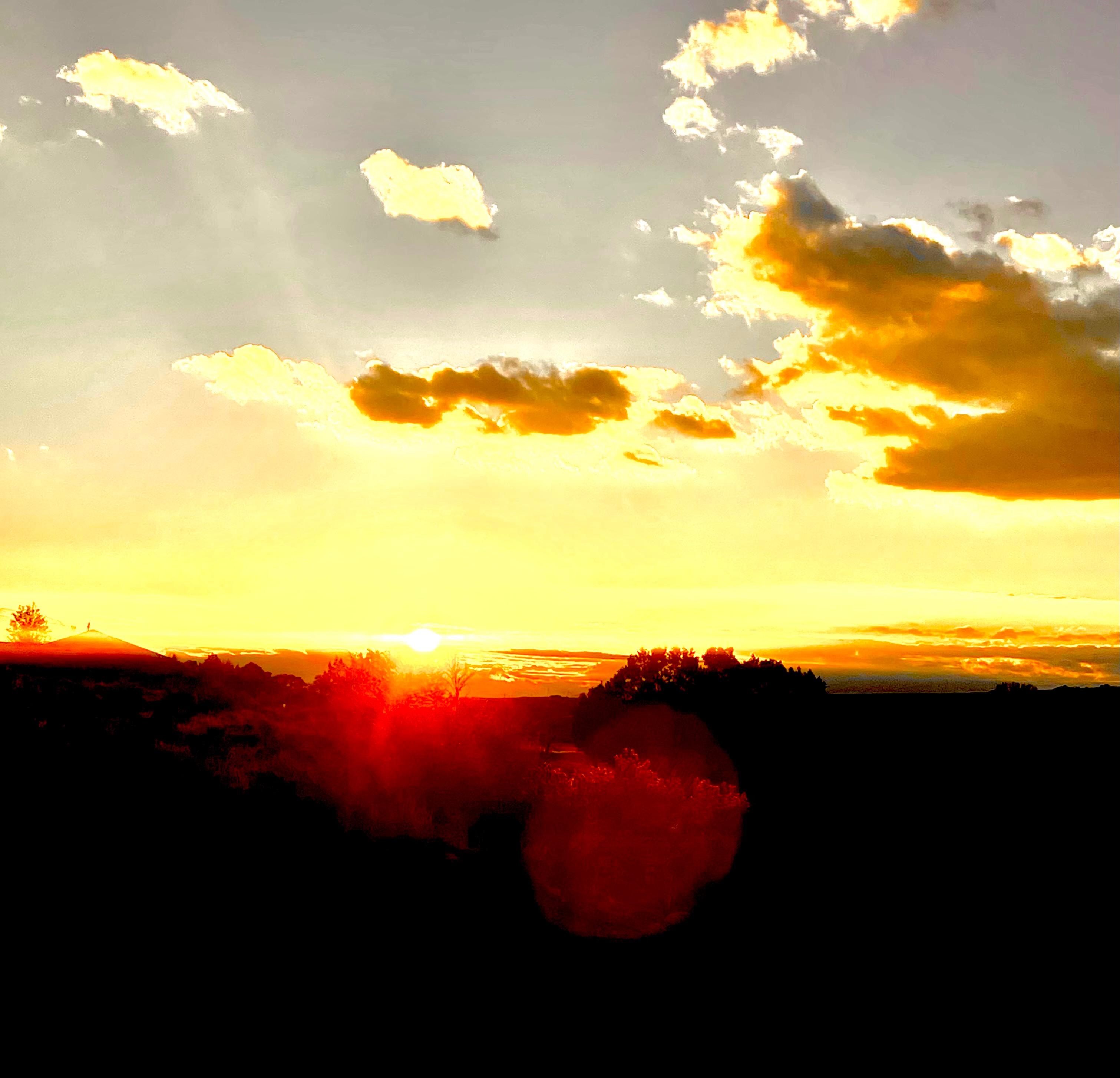 Sunrise at the cabin. 