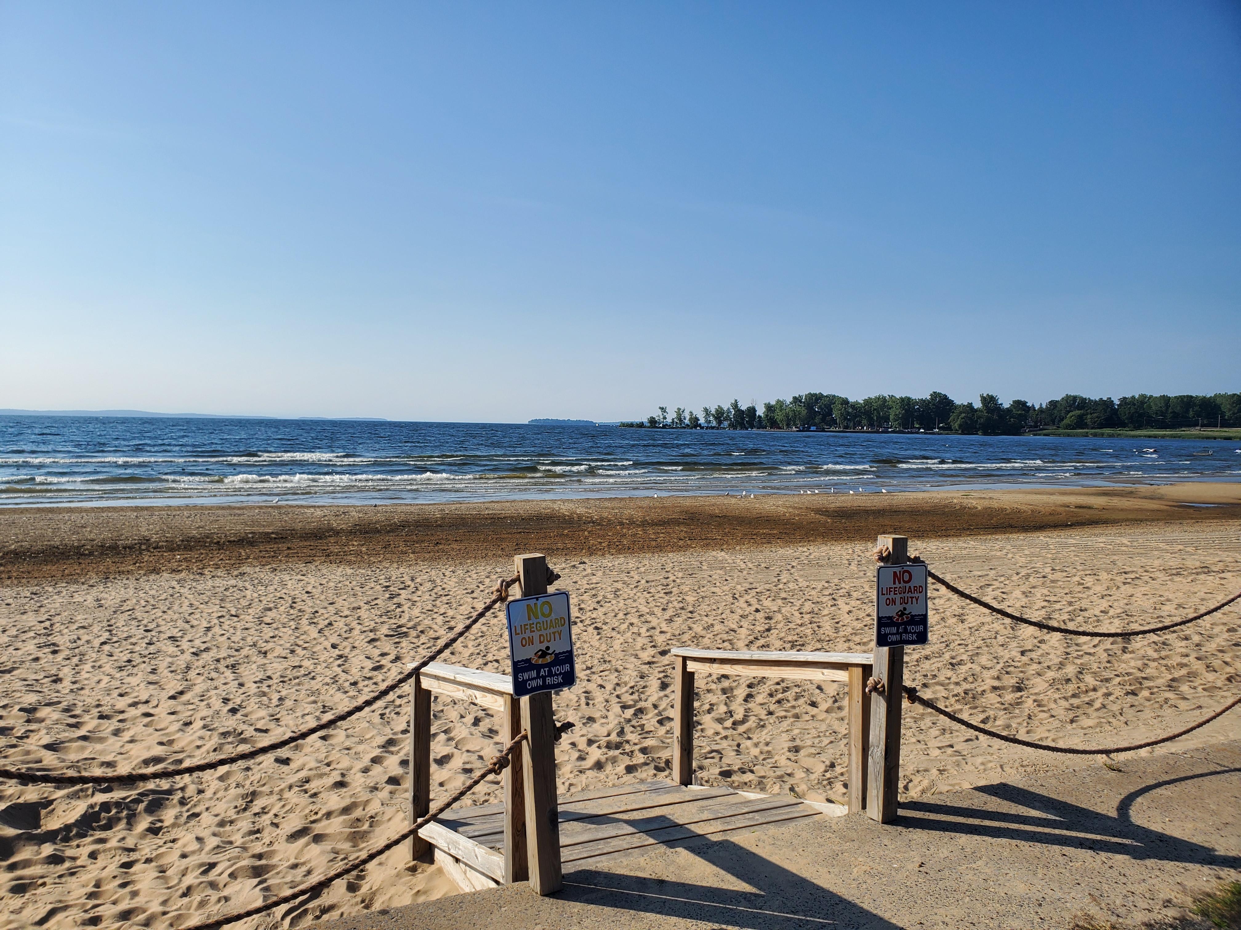 Private beach